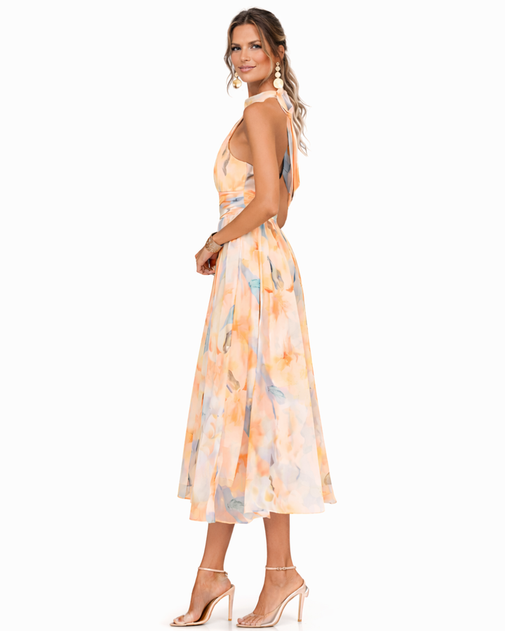 Aurora™ | Robe à col américain et imprimé aquarelle