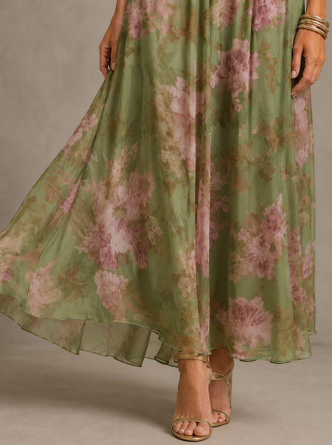 Floriane™ | Robe Longue Fleurie à la Coupe Flatteuse