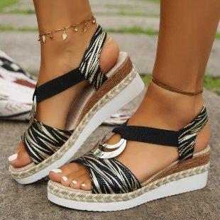 Nicole | Sandales Compensées Élégance & Confort